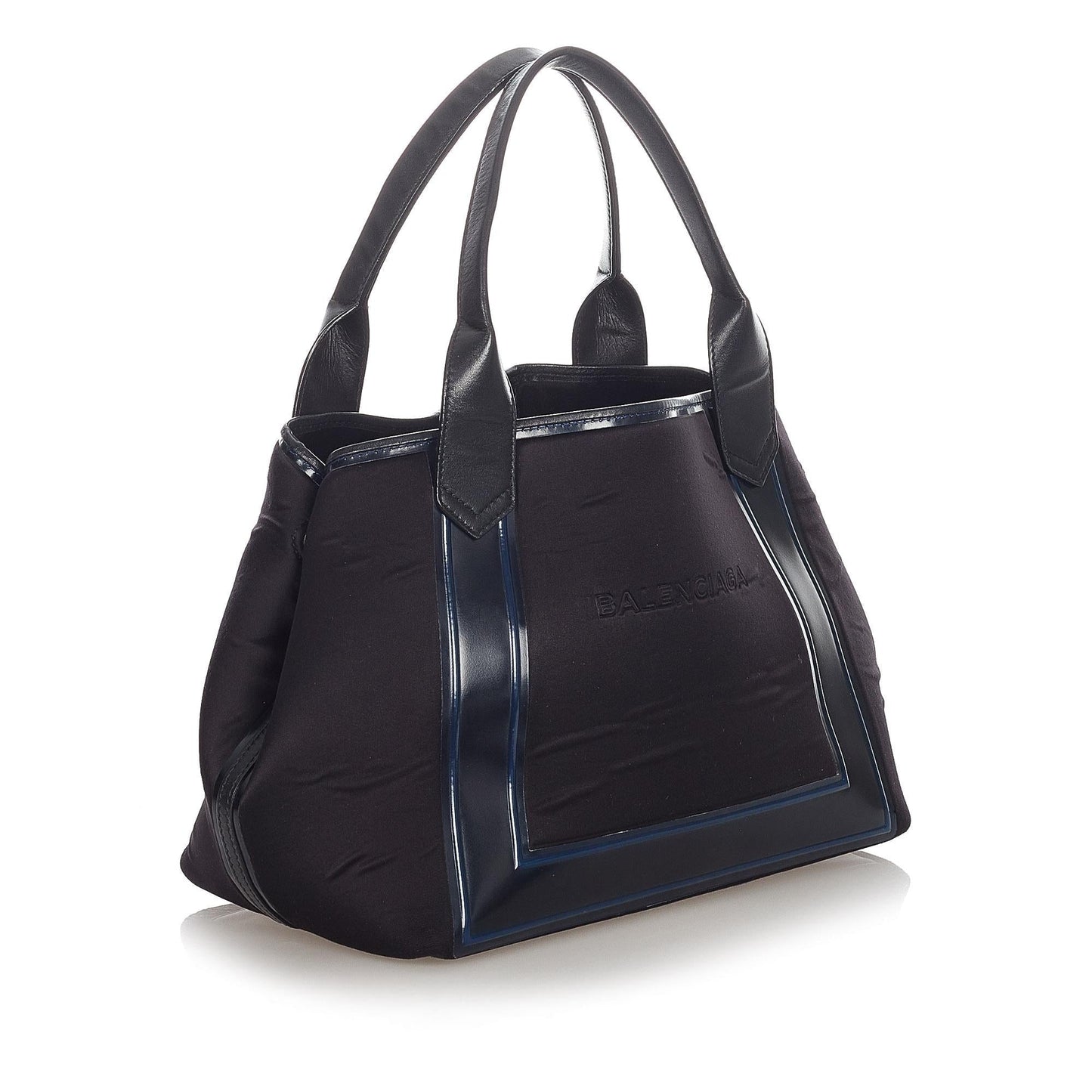 Luxury Balenciaga  Navy Cabas S Canvas Tote Bag (SHG-22964)