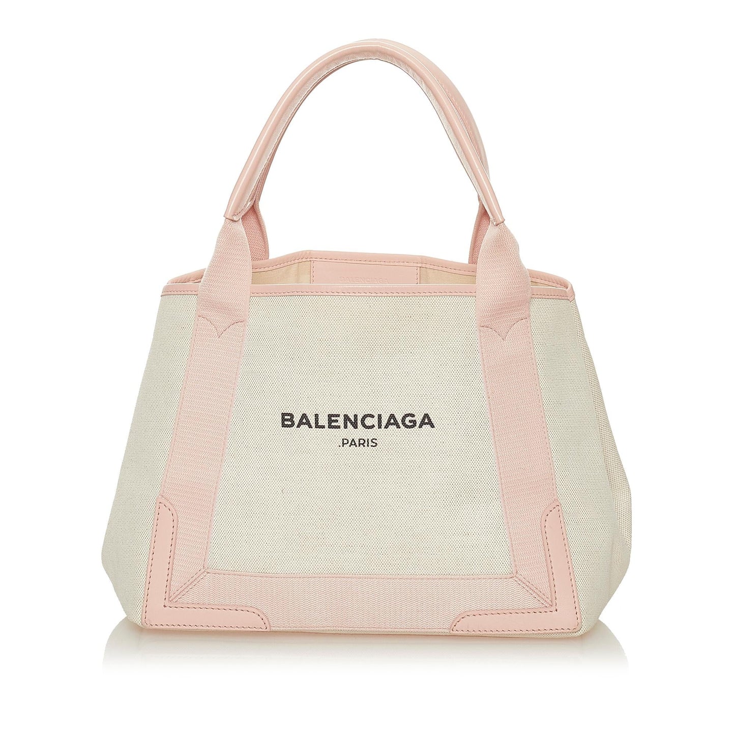 Luxury Balenciaga  Navy Cabas S Canvas Tote Bag (SHG-27791)