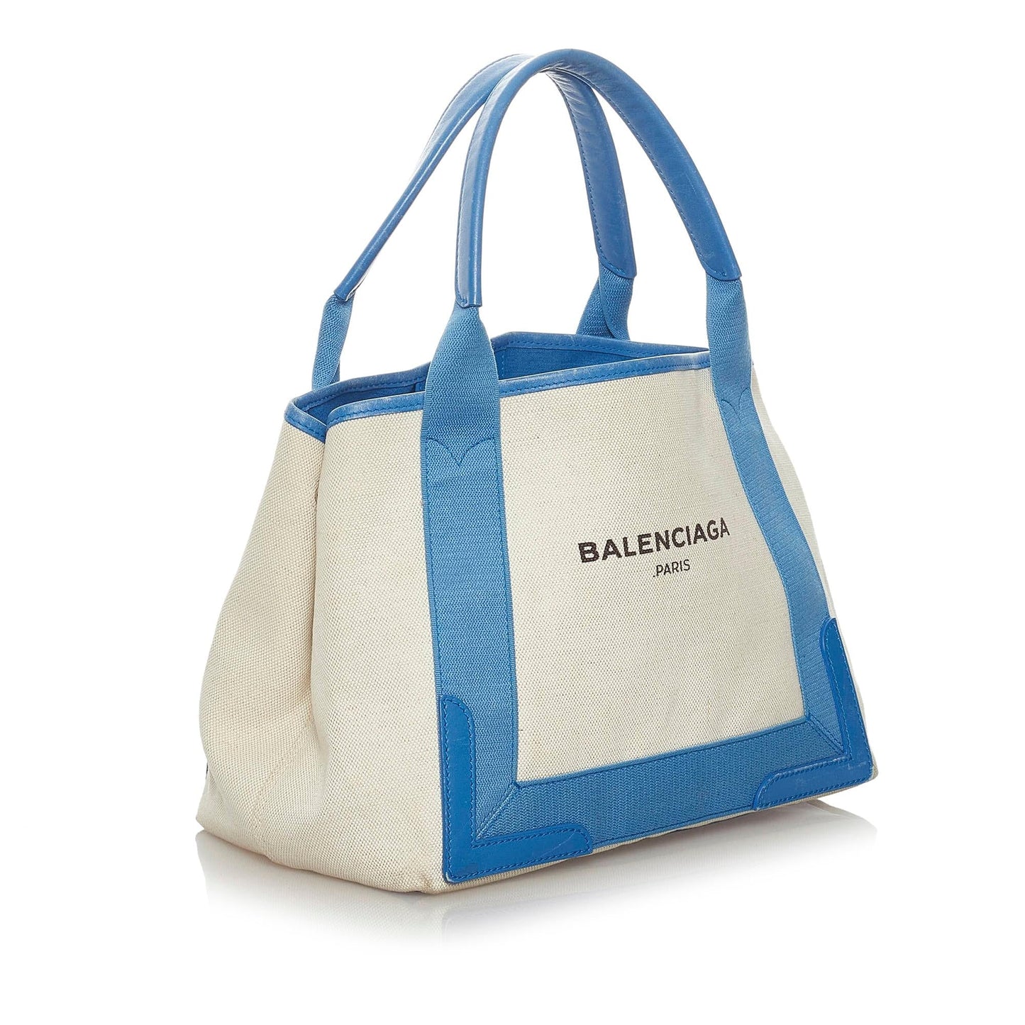 Luxury Balenciaga  Navy Cabas S Canvas Tote Bag (SHG-28825)
