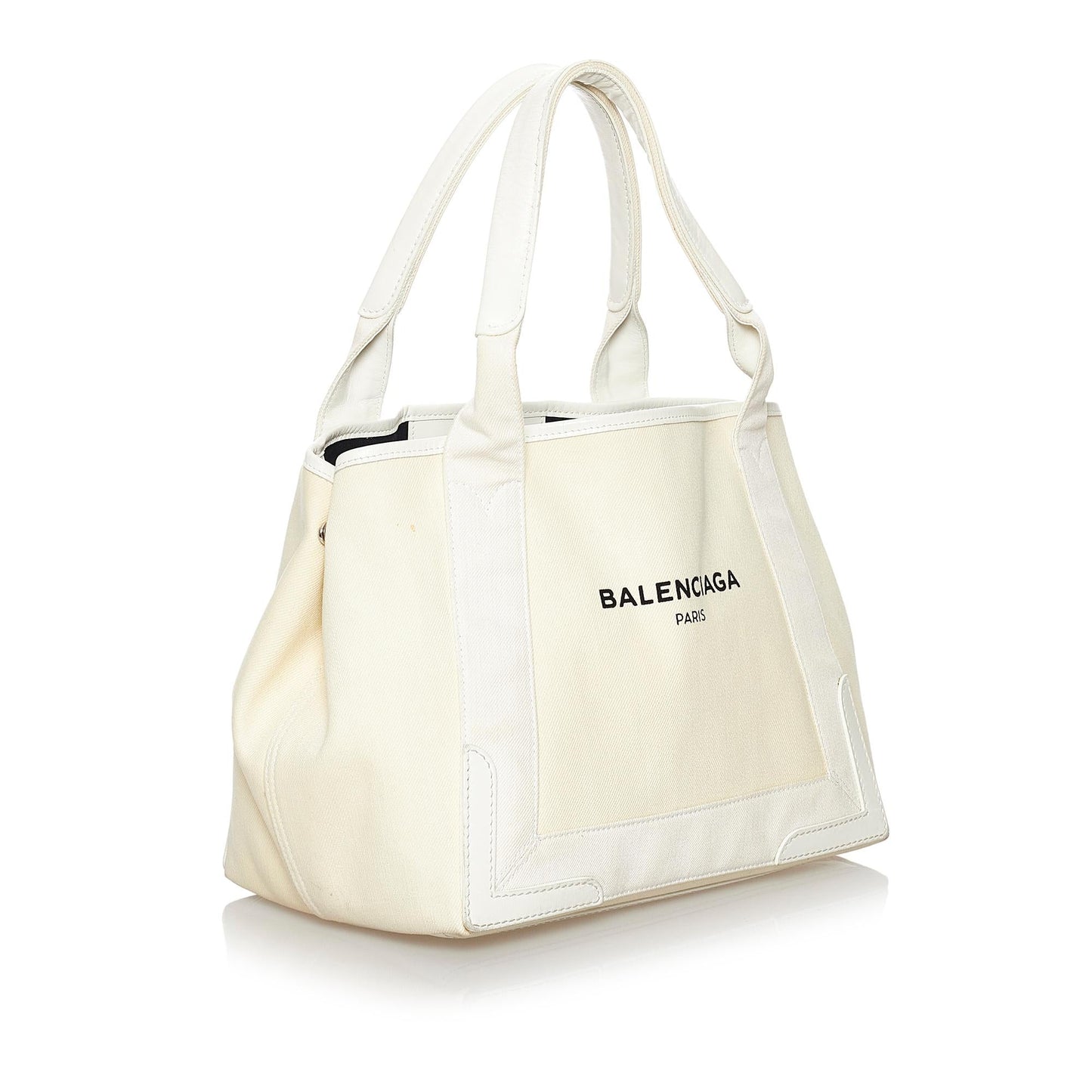 Luxury Balenciaga  Navy Cabas S Canvas Tote Bag (SHG-29833)