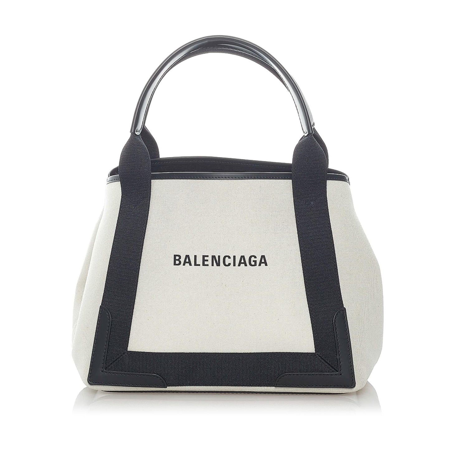 Luxury Balenciaga  Navy Cabas S Canvas Tote Bag (SHG-32033)