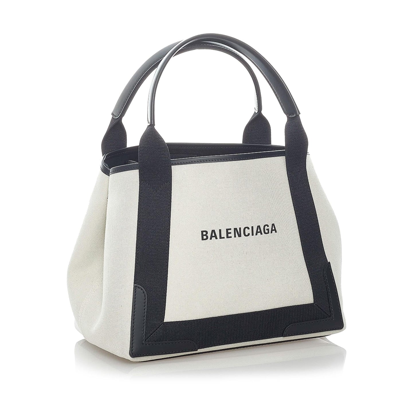 Luxury Balenciaga  Navy Cabas S Canvas Tote Bag (SHG-32033)