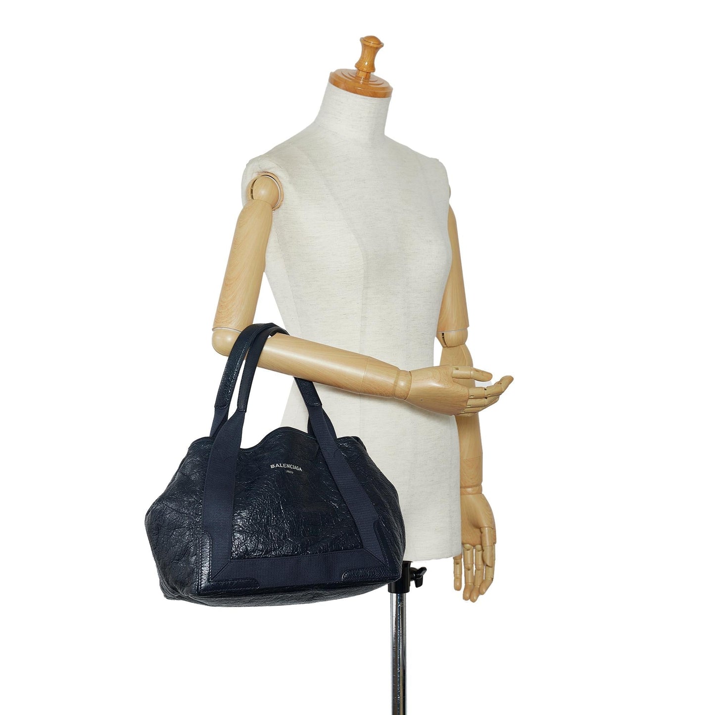 Luxury Balenciaga  Navy Cabas S Tote (SHG-LSMOX8)