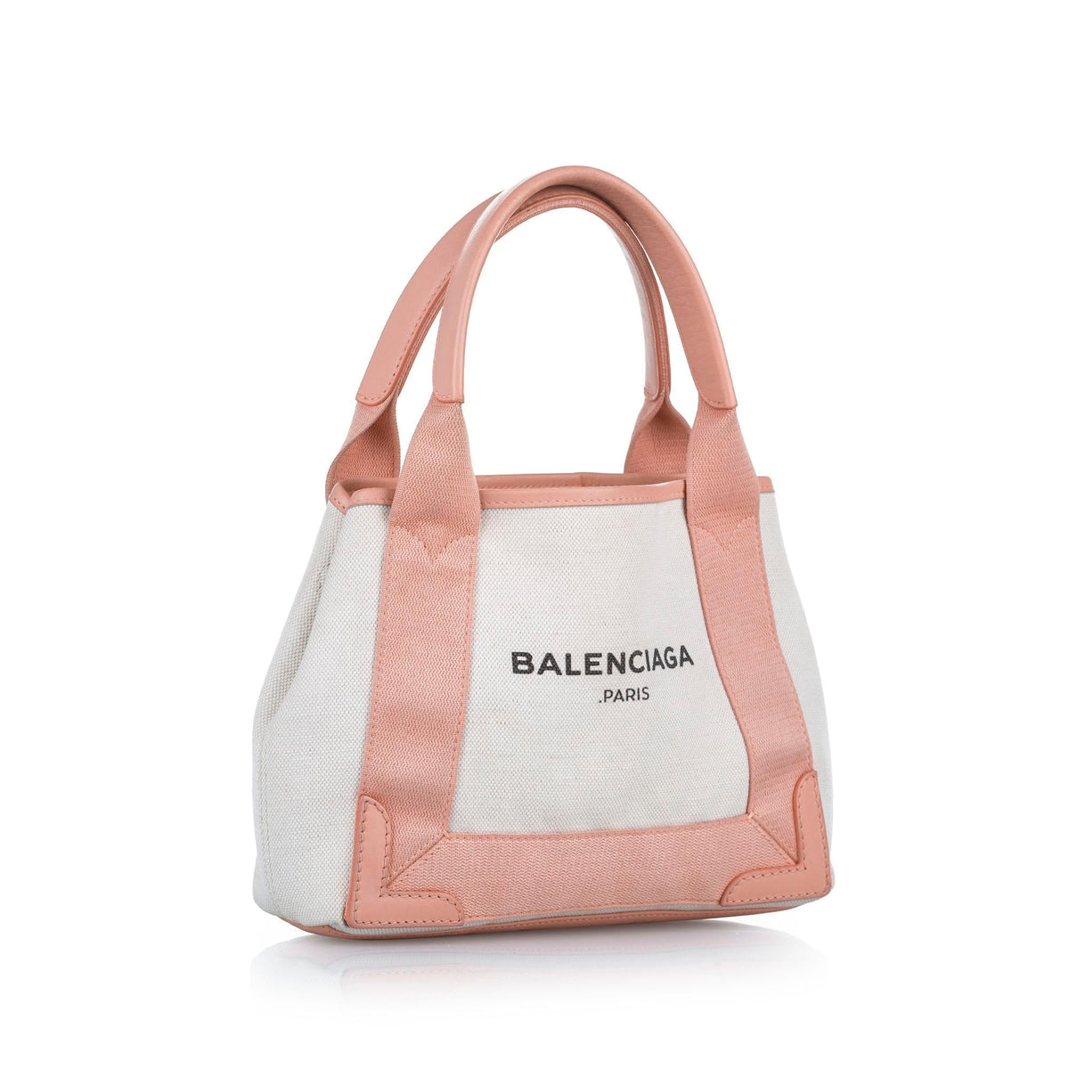 Luxury Balenciaga  Navy Cabas XS Canvas Satchel (SHG-24720)
