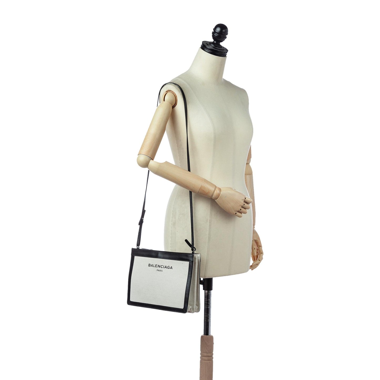 Luxury Balenciaga  Navy Pochette Canvas Crossbody Bag (SHG-30034)