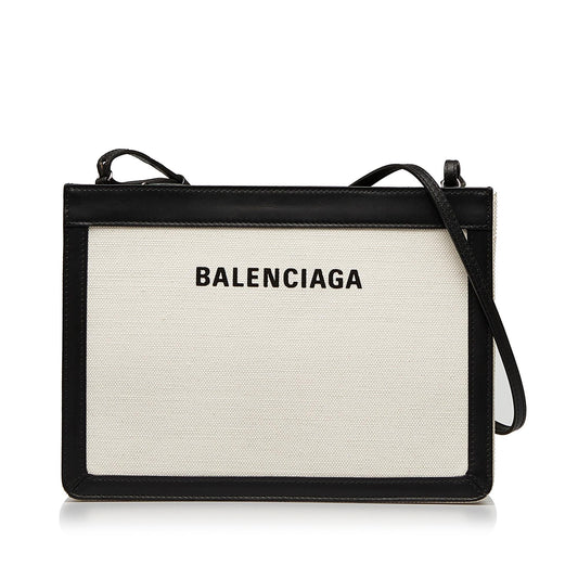 Luxury Balenciaga  Navy Pochette M Crossbody (SHG-vvllwg)