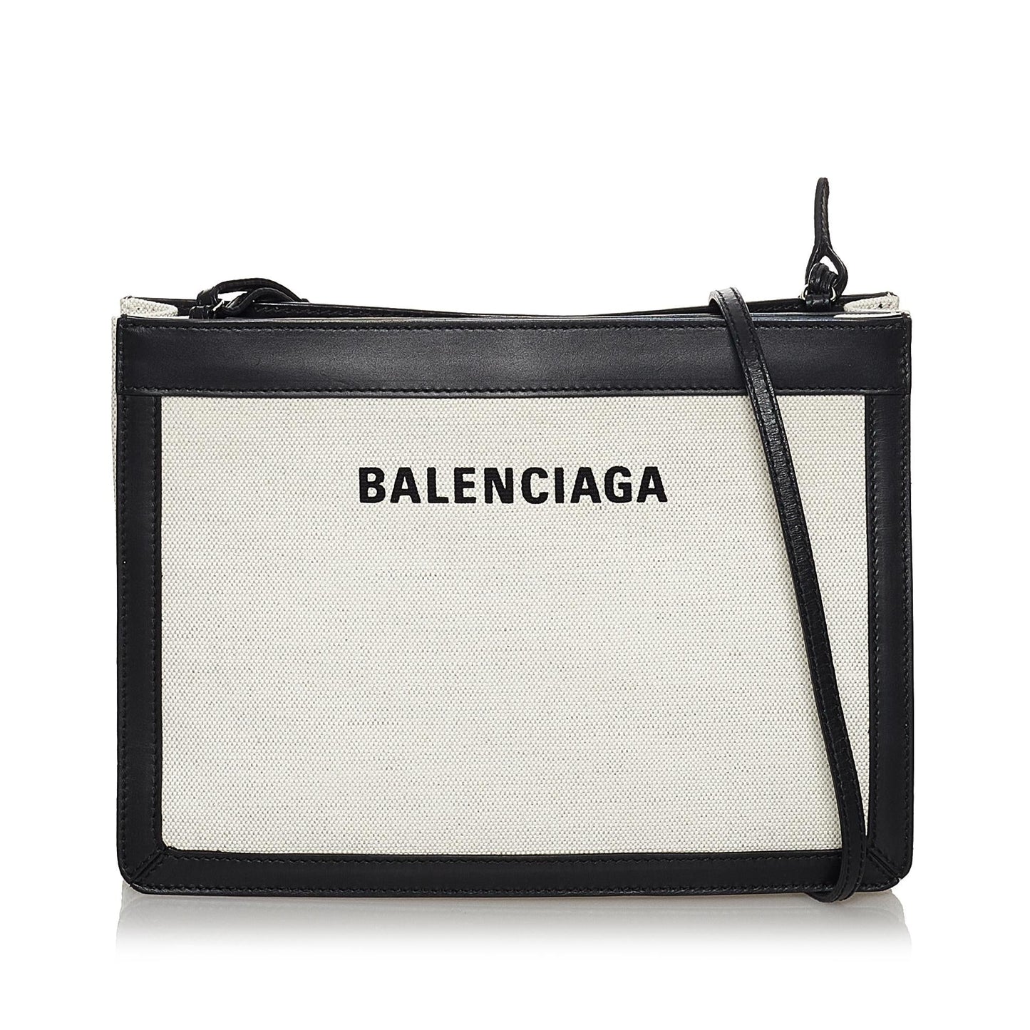 Luxury Balenciaga  Navy Pochette S Canvas Crossbody Bag (SHG-29713)
