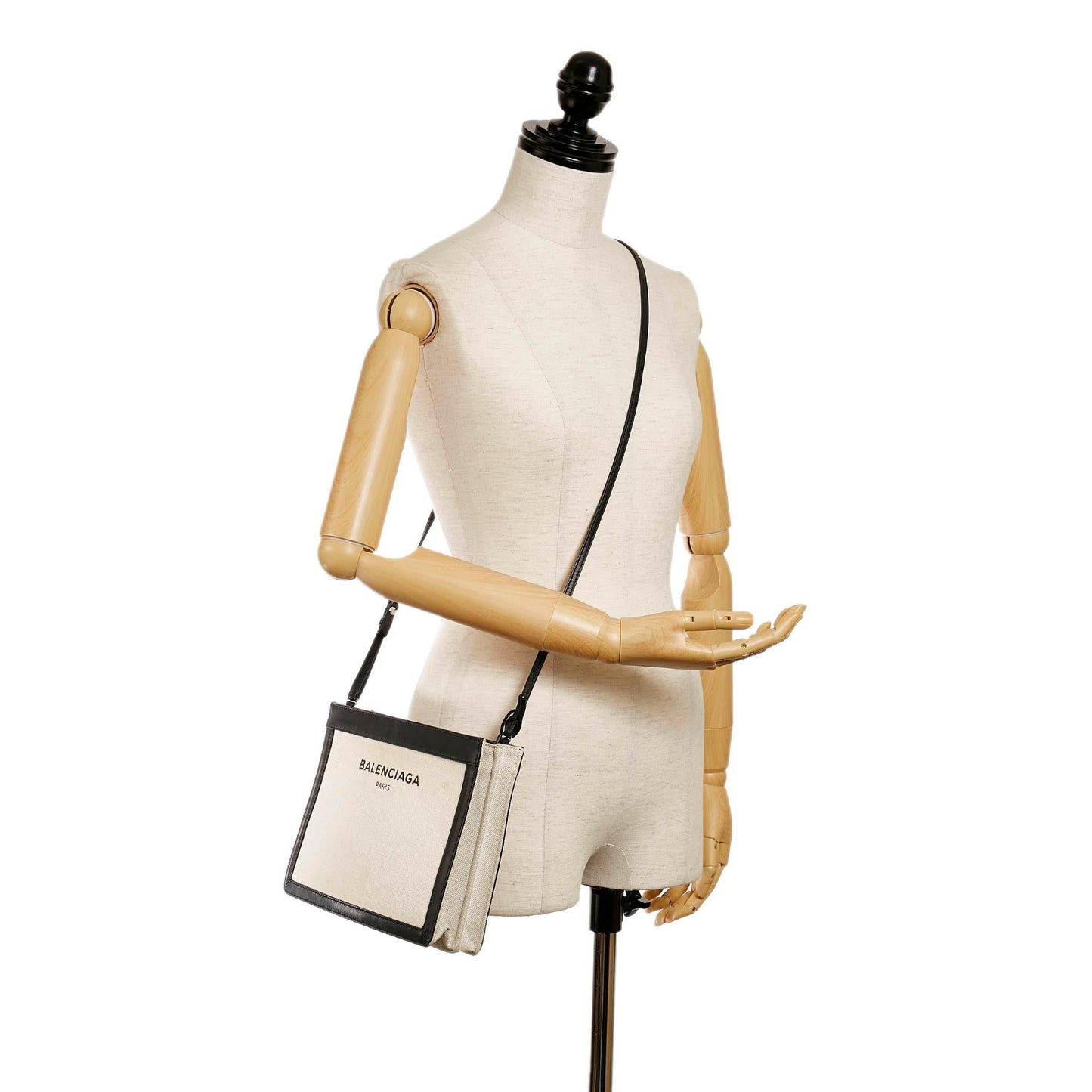 Luxury Balenciaga  Navy Pochette S Canvas Crossbody Bag (SHG-30485)
