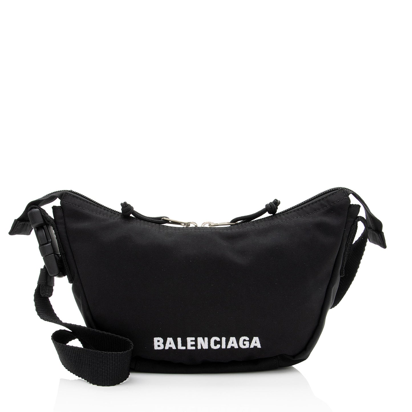 Luxury Balenciaga  Recycled Nylon Logo Wheel Shoulder Bag (SHF-YKqW3c)