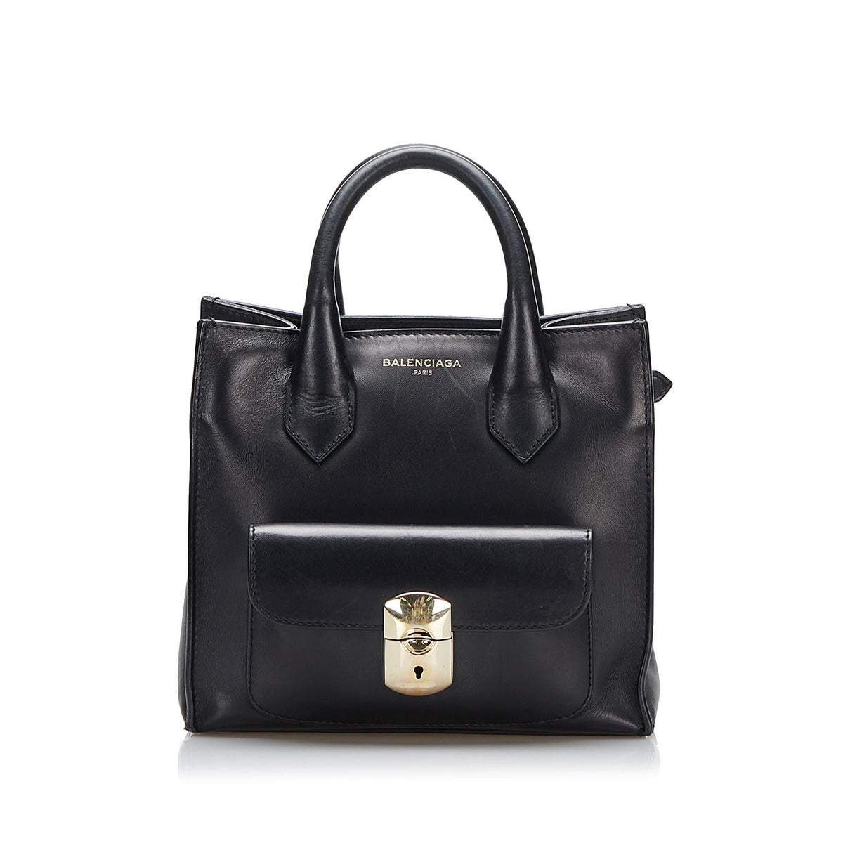 Luxury Balenciaga  Padlock All Afternoon Satchel (SHG-3BOzV8)