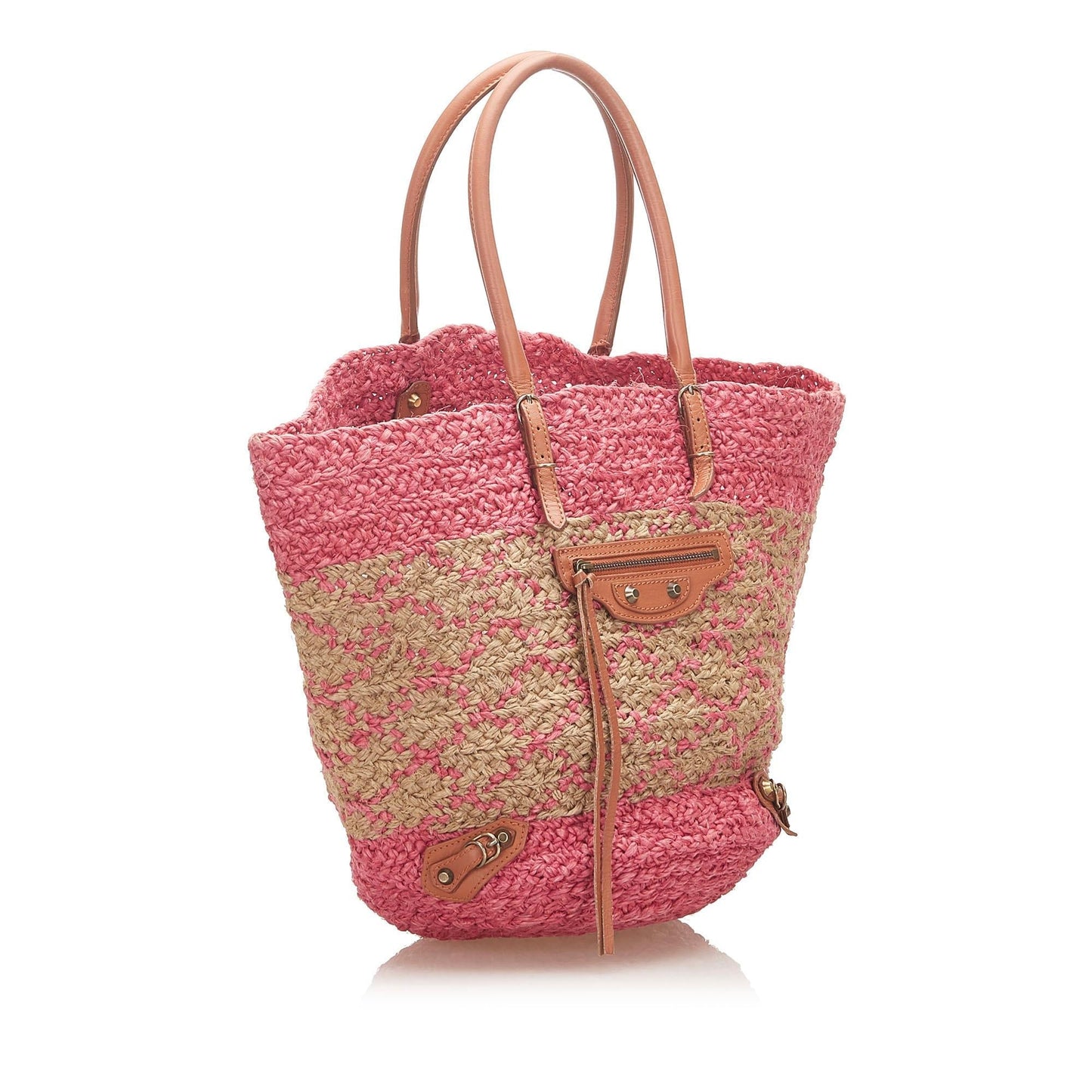 Luxury Balenciaga  Panier Raffia Tote Bag (SHG-18408)