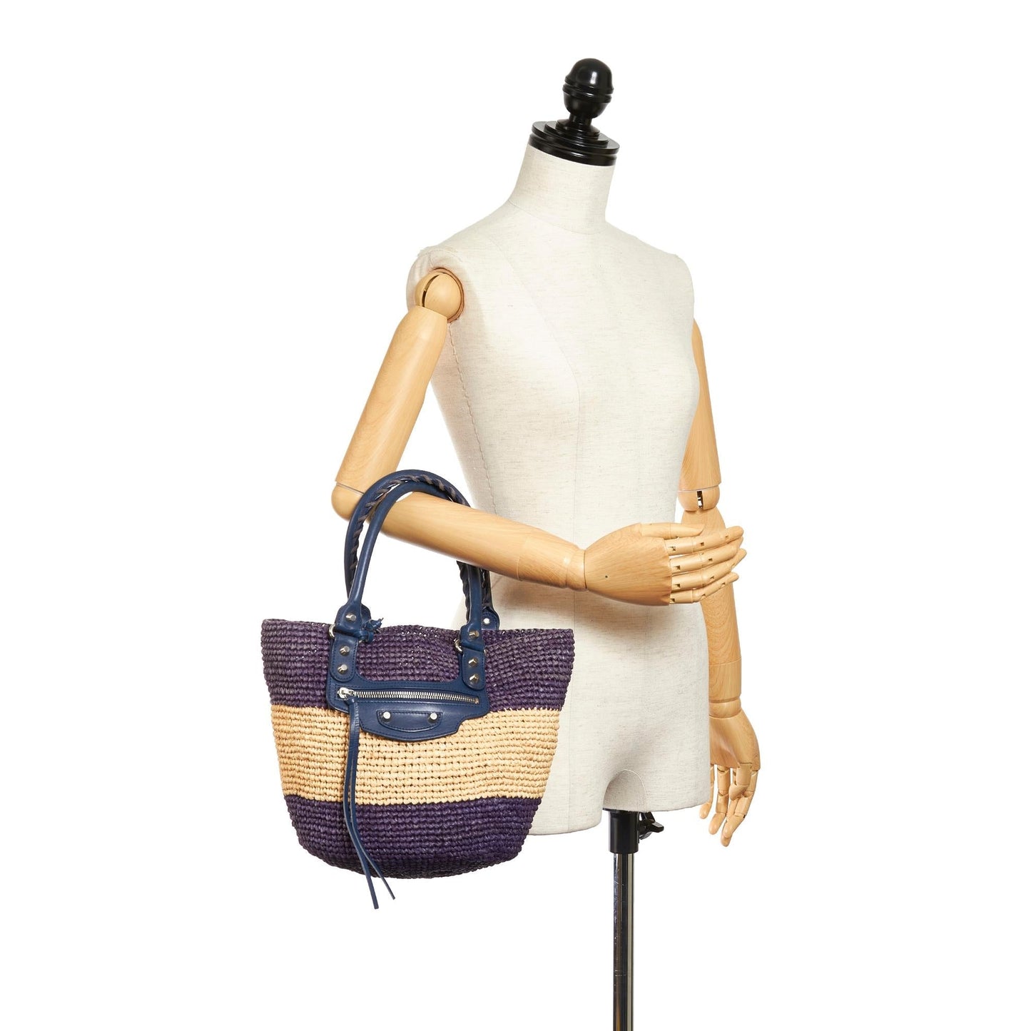 Luxury Balenciaga  Panier Raffia Tote Bag (SHG-27286)