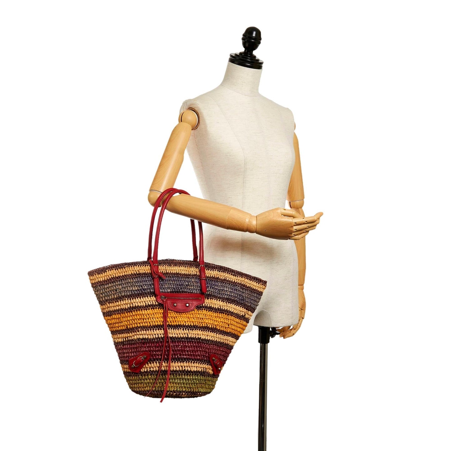 Luxury Balenciaga  Panier Raffia Tote Bag (SHG-30111)