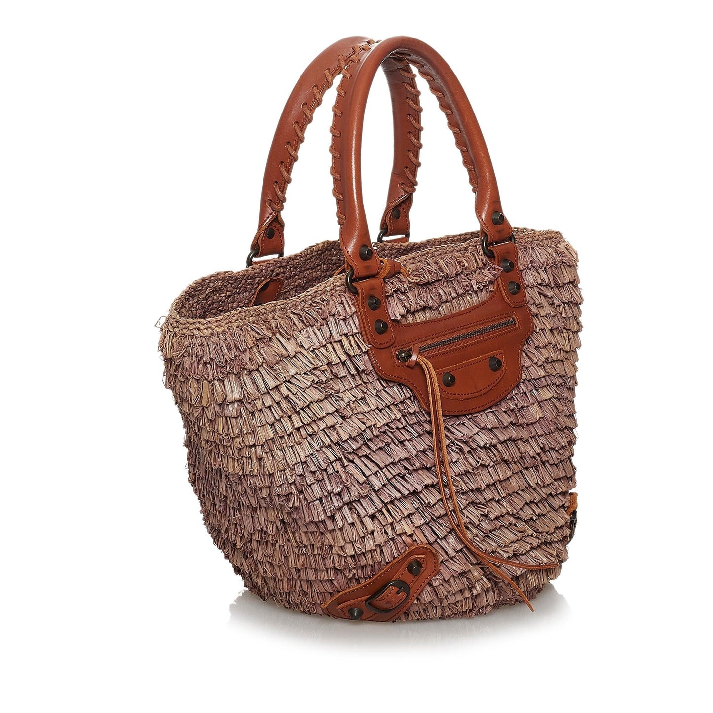 Luxury Balenciaga  Panier Raffia Tote Bag (SHG-30338)