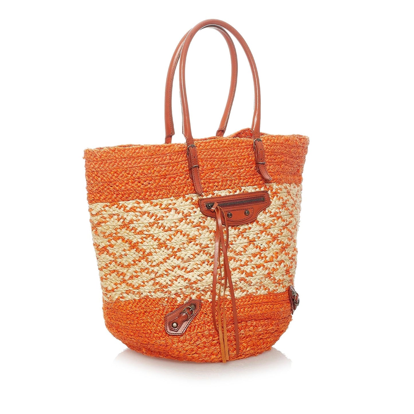 Luxury Balenciaga  Panier Raffia Tote Bag (SHG-31175)