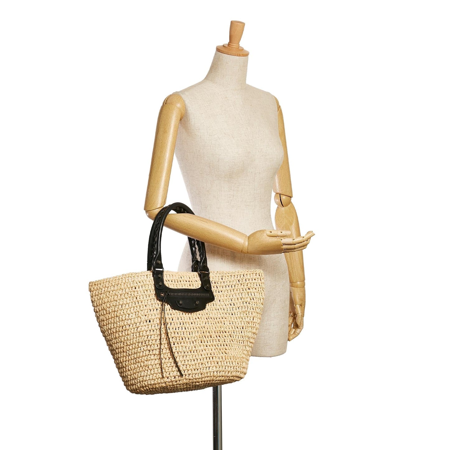 Luxury Balenciaga  Panier Raffia Tote Bag (SHG-35038)