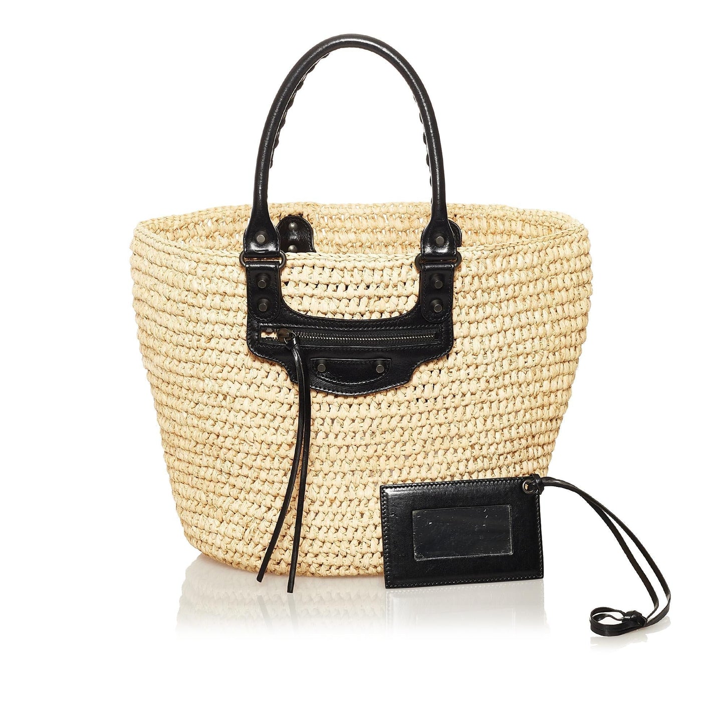 Luxury Balenciaga  Panier Raffia Tote Bag (SHG-35038)