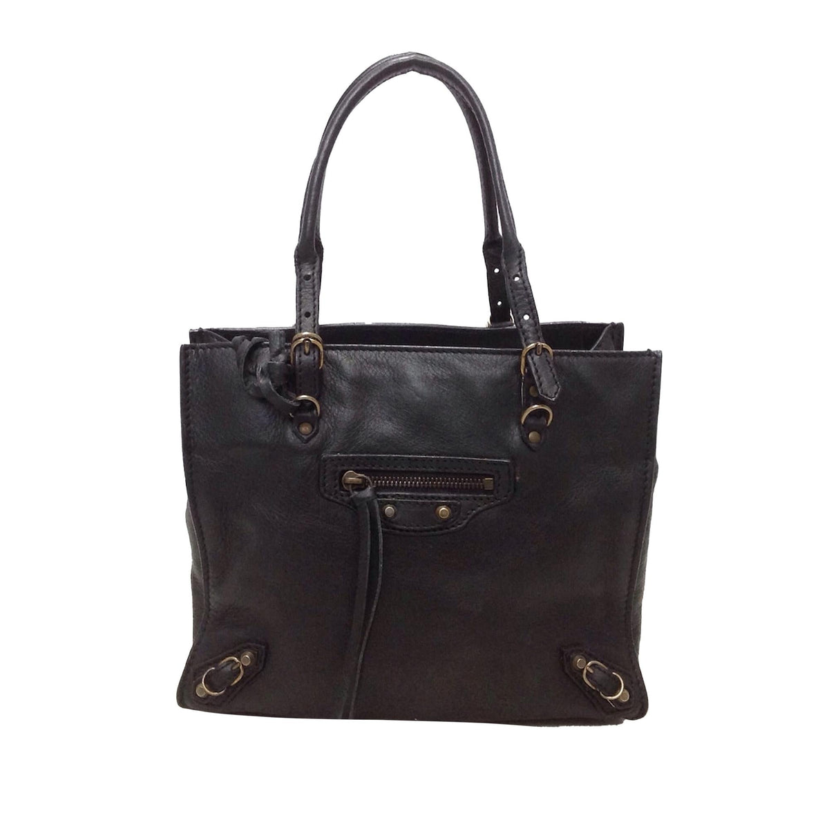 Luxury Balenciaga  Papier A4 Leather Satchel (SHG-27903)