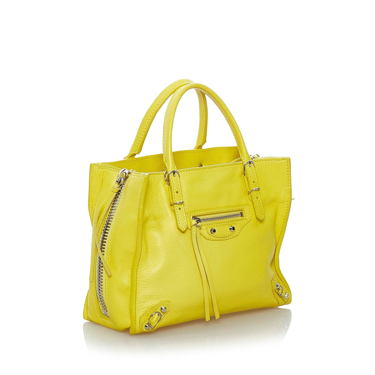 Luxury Balenciaga  Papier A4 Leather Satchel (SHG-29585)