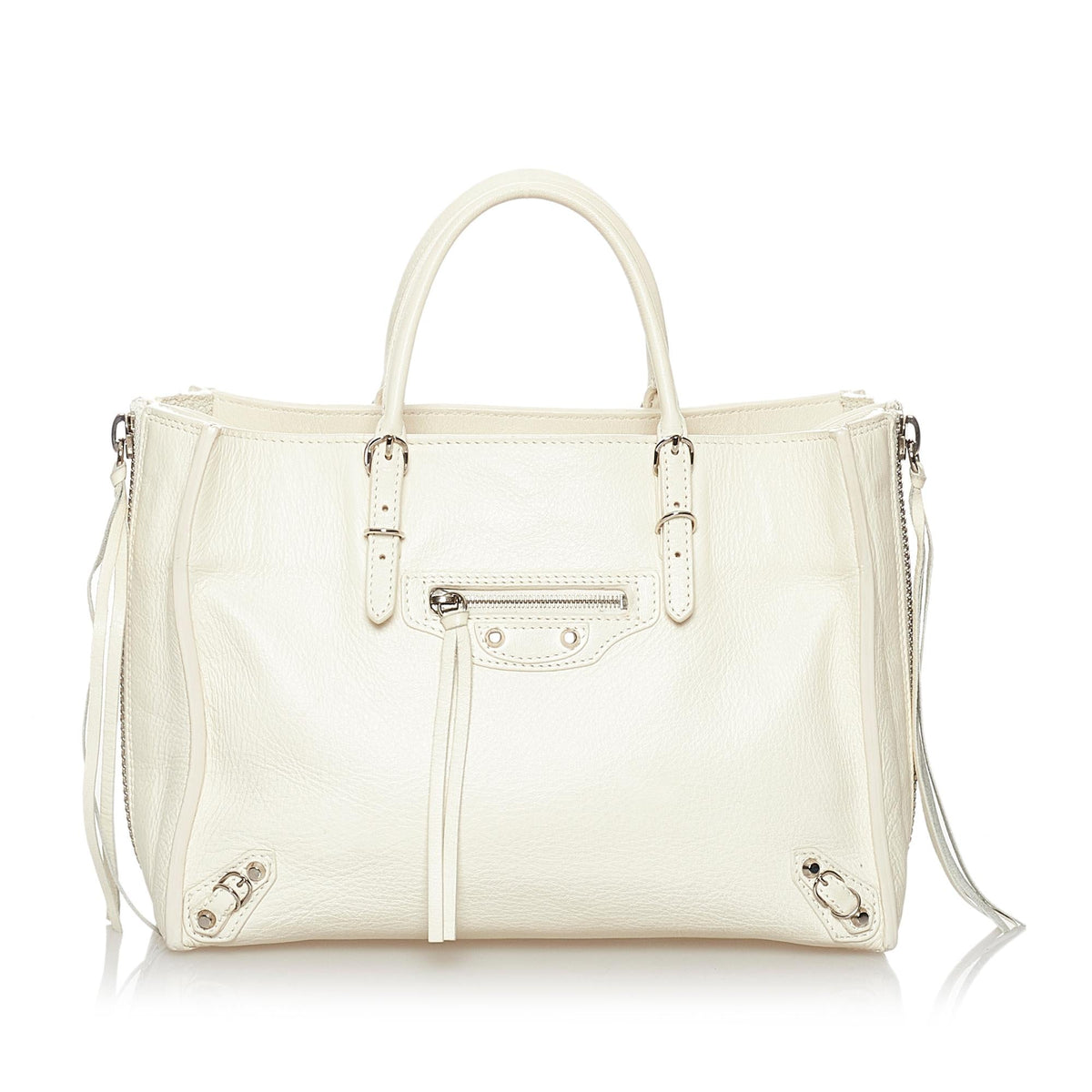 Luxury Balenciaga  Papier A4 Leather Satchel (SHG-29832)
