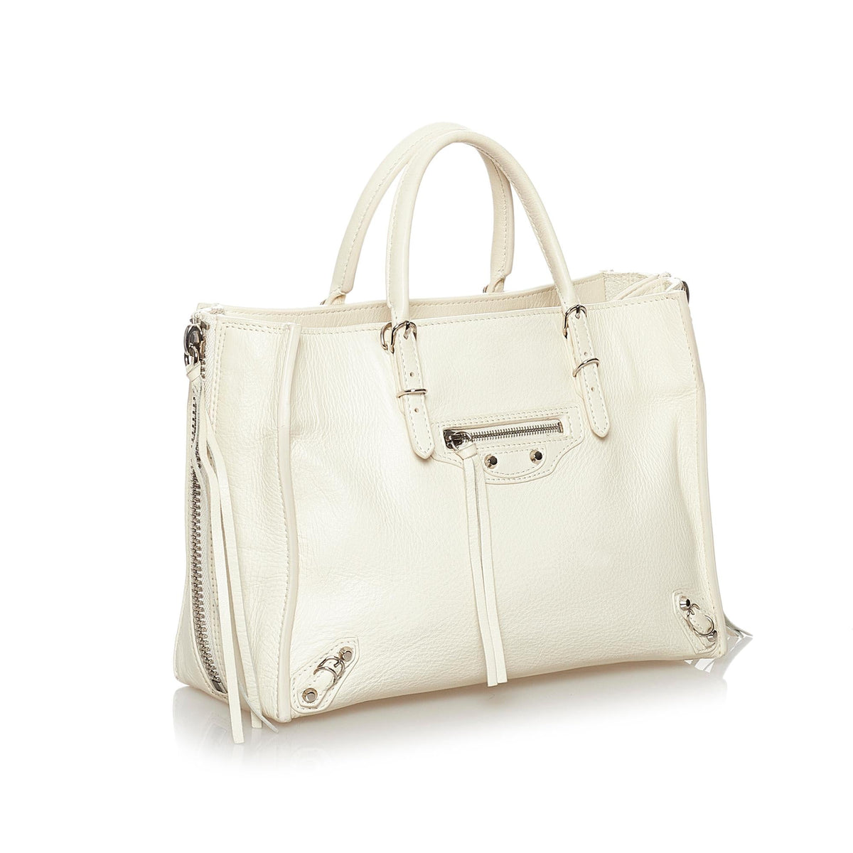 Luxury Balenciaga  Papier A4 Leather Satchel (SHG-29832)