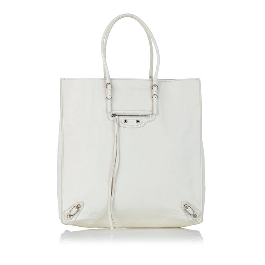 Luxury Balenciaga  Papier A5 Leather Tote Bag (SHG-26681)
