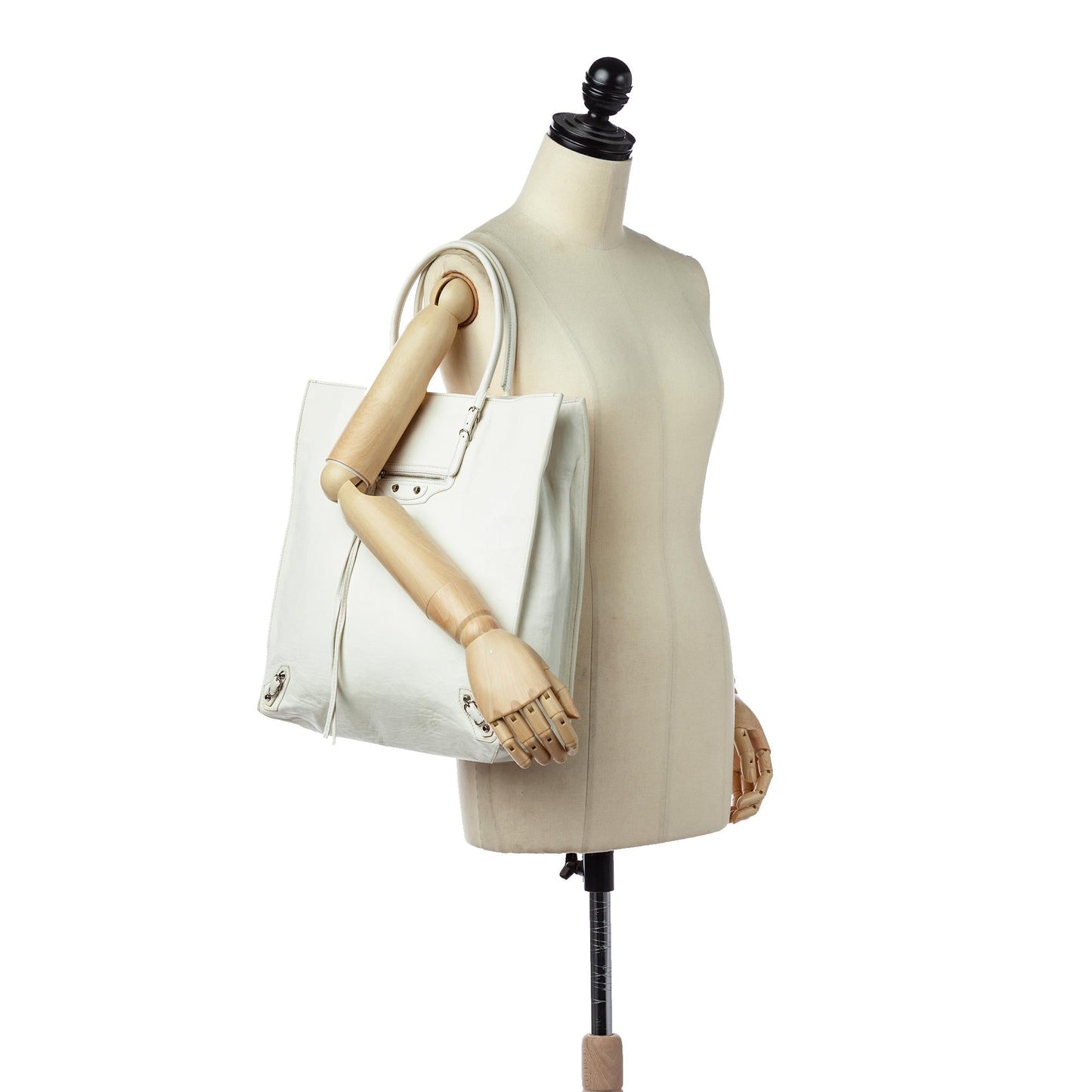 Luxury Balenciaga  Papier A5 Leather Tote Bag (SHG-26681)