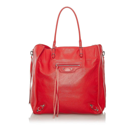 Luxury Balenciaga  Papier A5 Leather Tote Bag (SHG-29167)