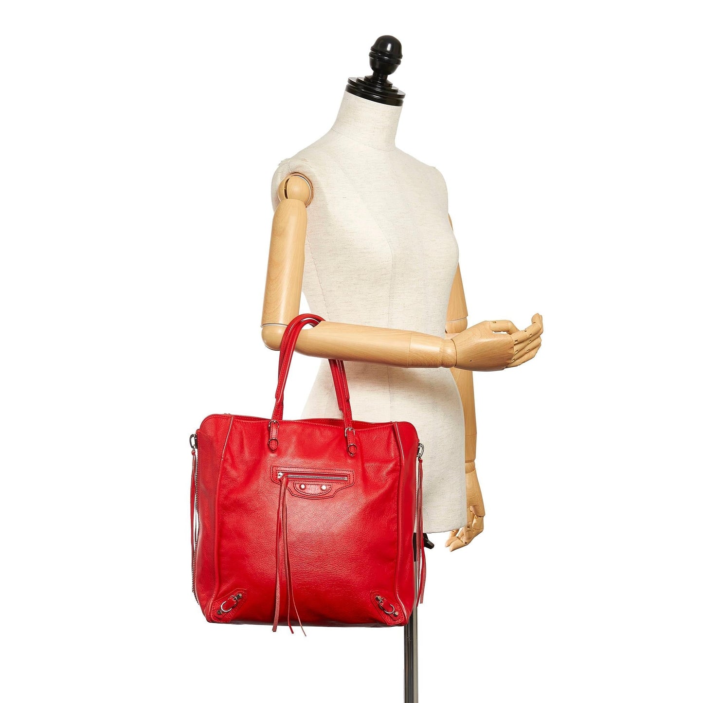 Luxury Balenciaga  Papier A5 Leather Tote Bag (SHG-29167)