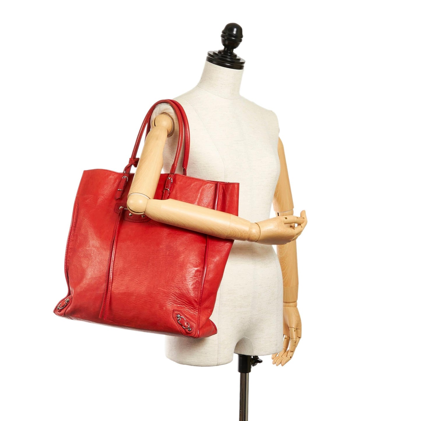 Luxury Balenciaga  Papier A5 Leather Tote Bag (SHG-31091)