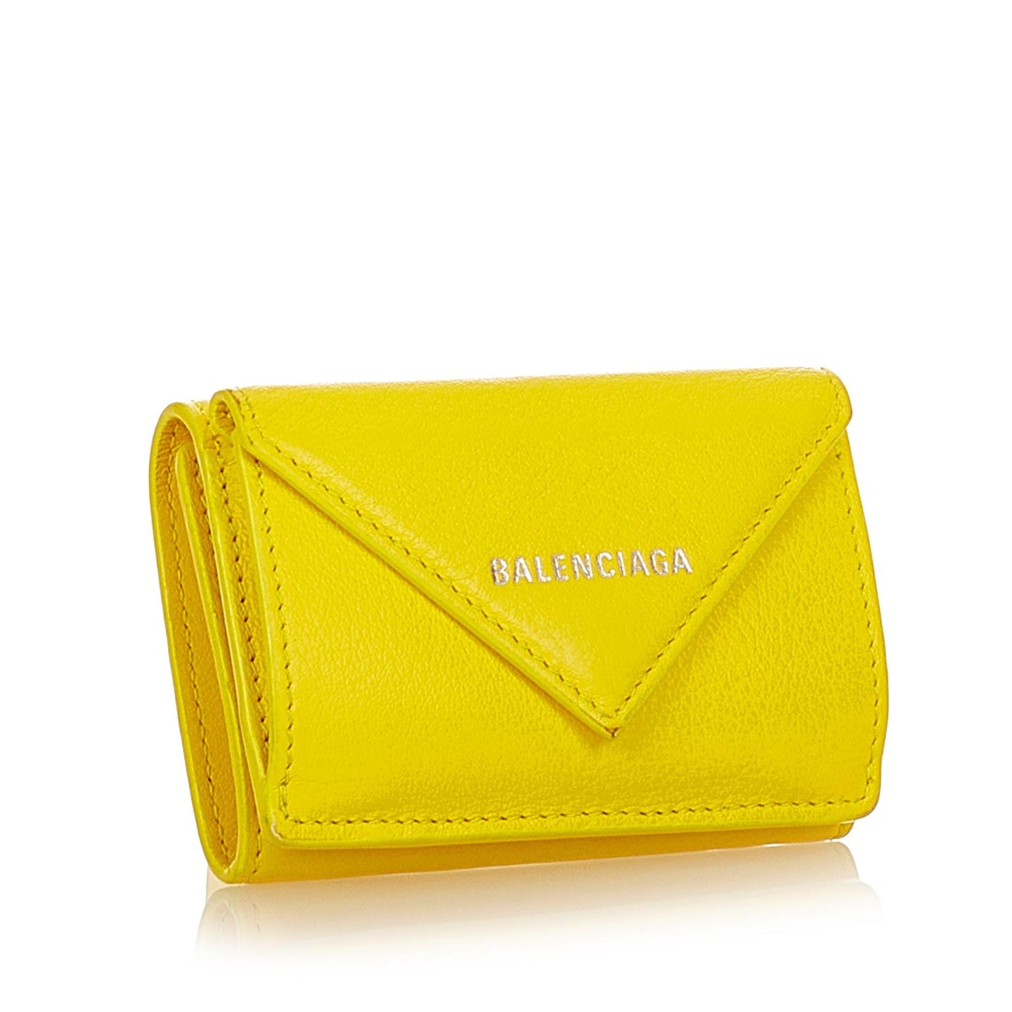 Luxury Balenciaga  Papier Leather Compact Wallet (SHG-25198)