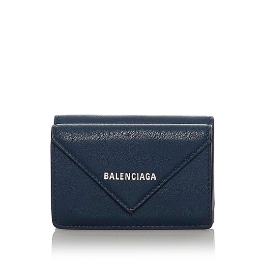 Luxury Balenciaga  Papier Leather Compact Wallet (SHG-28598)