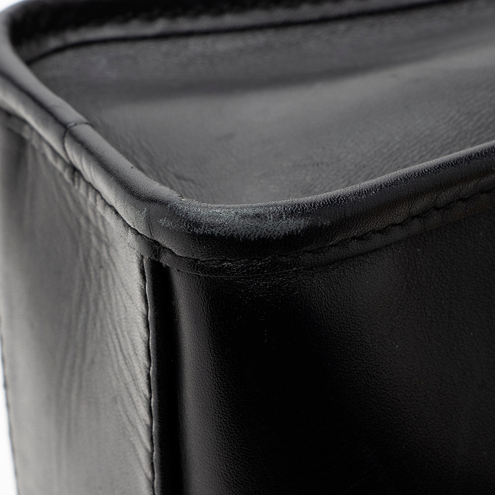 Luxury Balenciaga  Patent Matte Calfskin Metal Edge City Mini Satchel - FINAL SALE (SHF-17574)