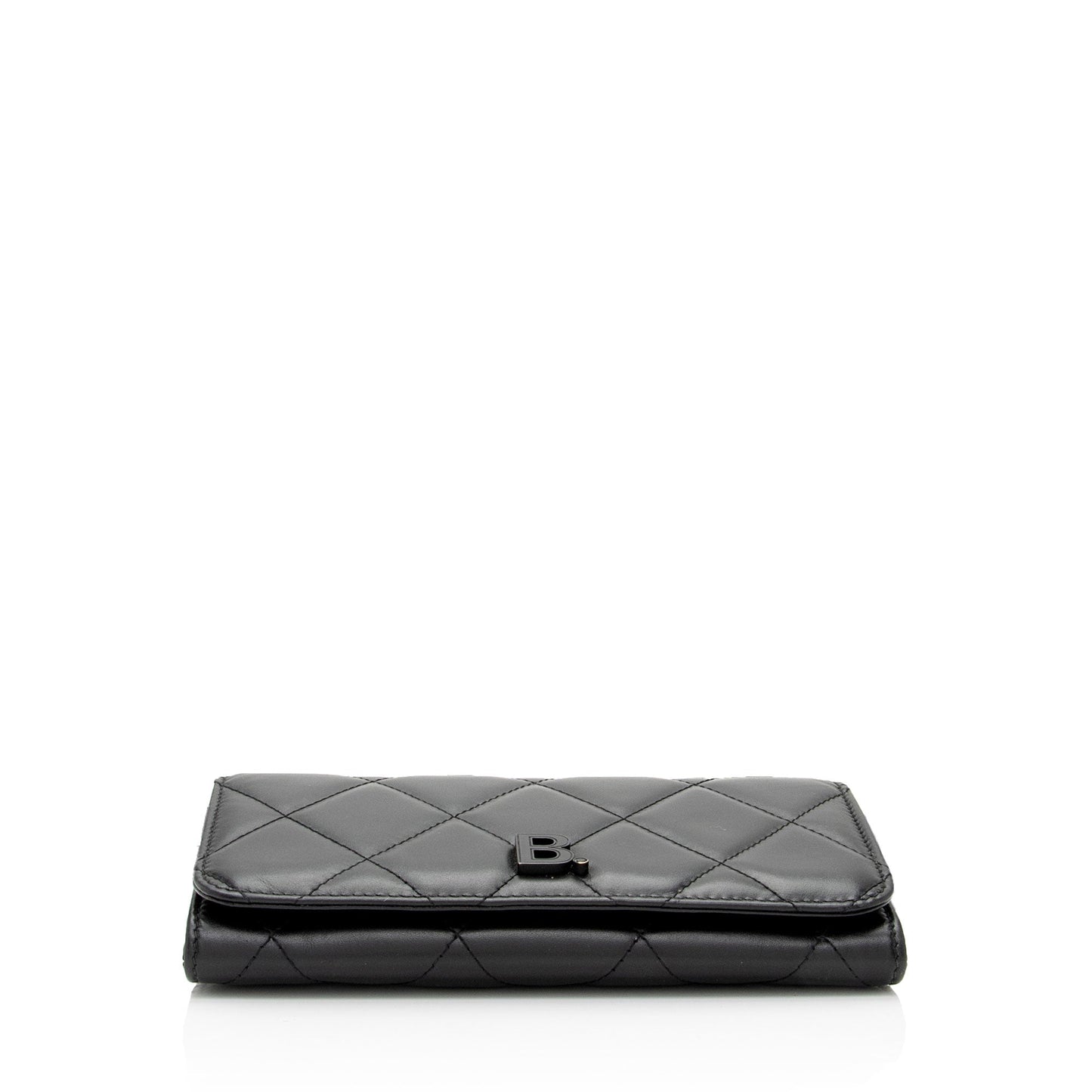 Luxury Balenciaga  Quilted Calfskin B Phone Holder Crossbody (SHF-wF8OTg)