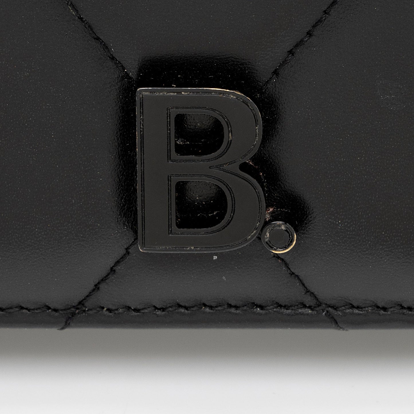 Luxury Balenciaga  Quilted Calfskin B Phone Holder Crossbody (SHF-wF8OTg)