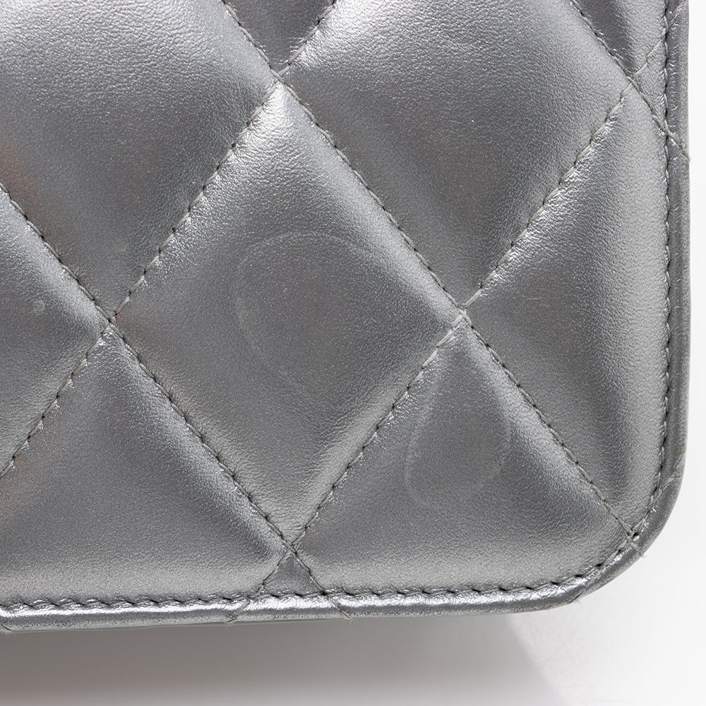 Luxury Balenciaga  Quilted Metallic Leather B Dot Shoulder Bag (SHF-16927)