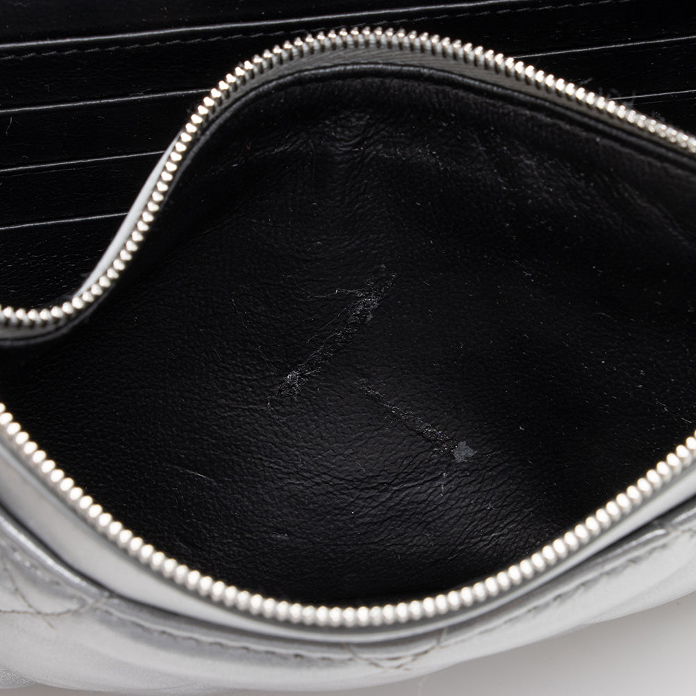 Luxury Balenciaga  Quilted Metallic Leather B Dot Shoulder Bag (SHF-16927)