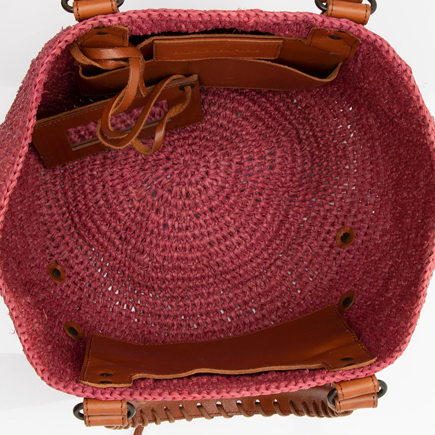 Luxury Balenciaga  Raffia Motocross Classic Panier Small Tote (SHF-23349)