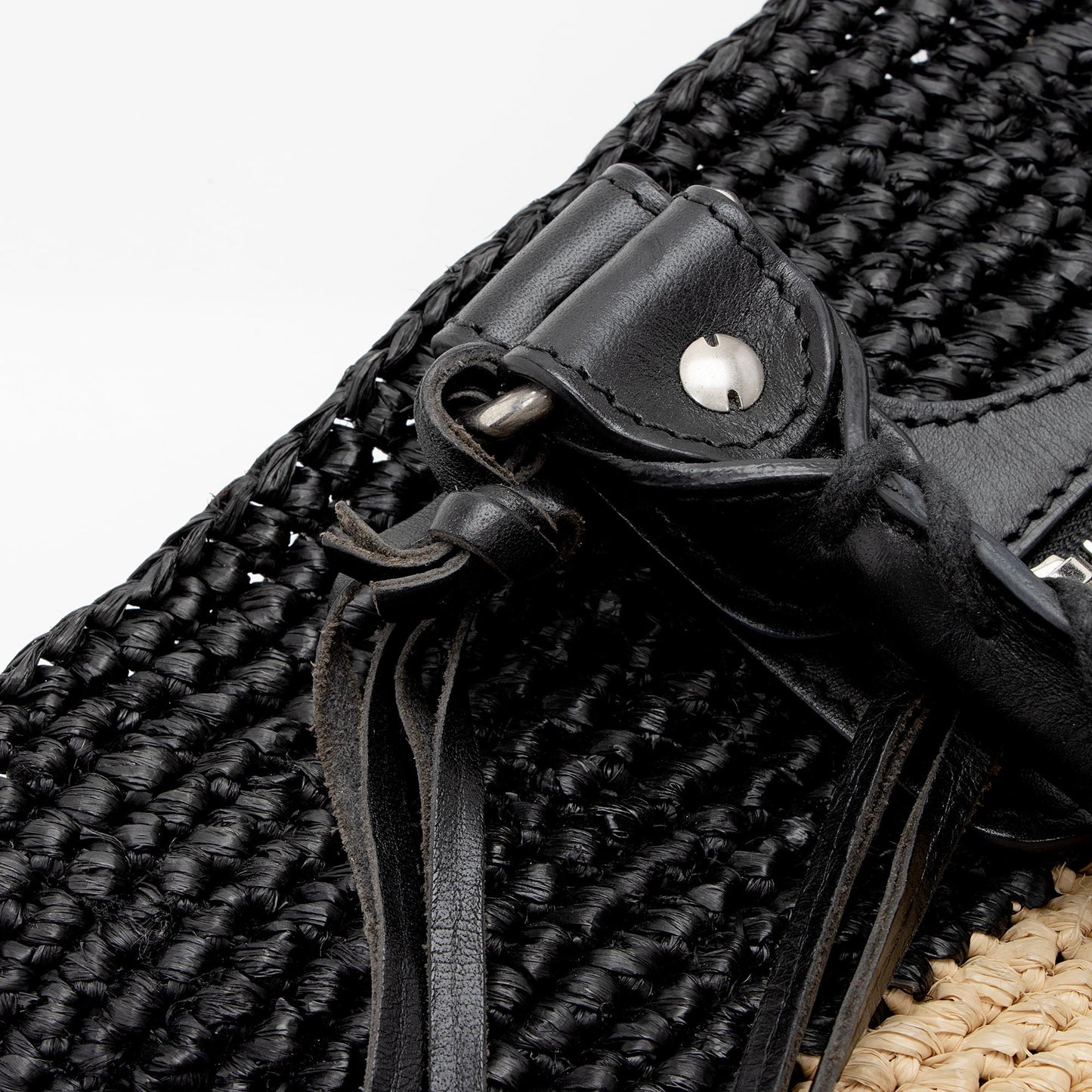 Luxury Balenciaga  Raffia Striped Panier XS Tote (SHF-22896)