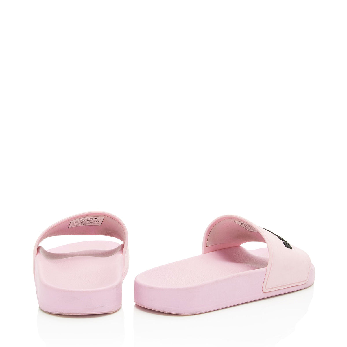 Luxury Balenciaga  Rubber Logo Slides - Size 7 / 37 (SHF-QYLkMZ)