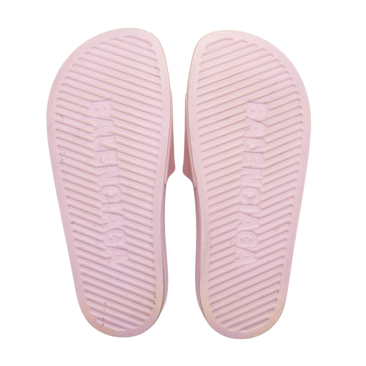 Luxury Balenciaga  Rubber Logo Slides - Size 7 / 37 (SHF-QYLkMZ)