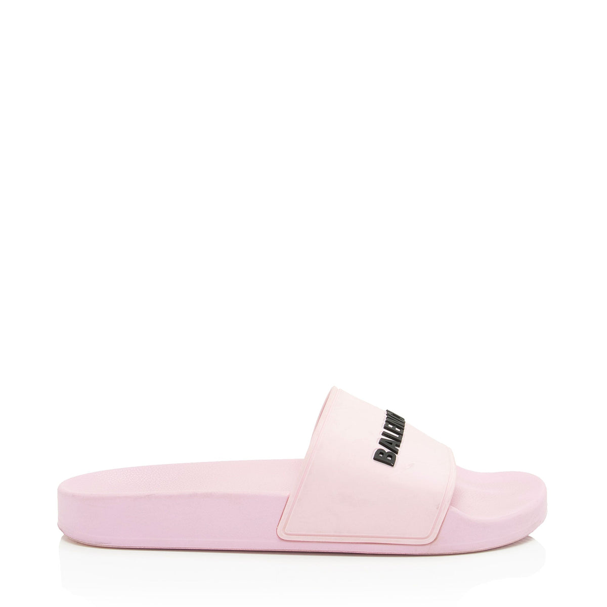 Luxury Balenciaga  Rubber Logo Slides - Size 7 / 37 (SHF-QYLkMZ)