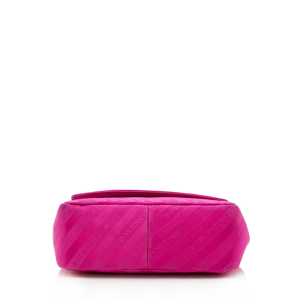 Luxury Balenciaga  Satin Jacquard BB S Round Shoulder Bag - FINAL SALE (SHF-17069)