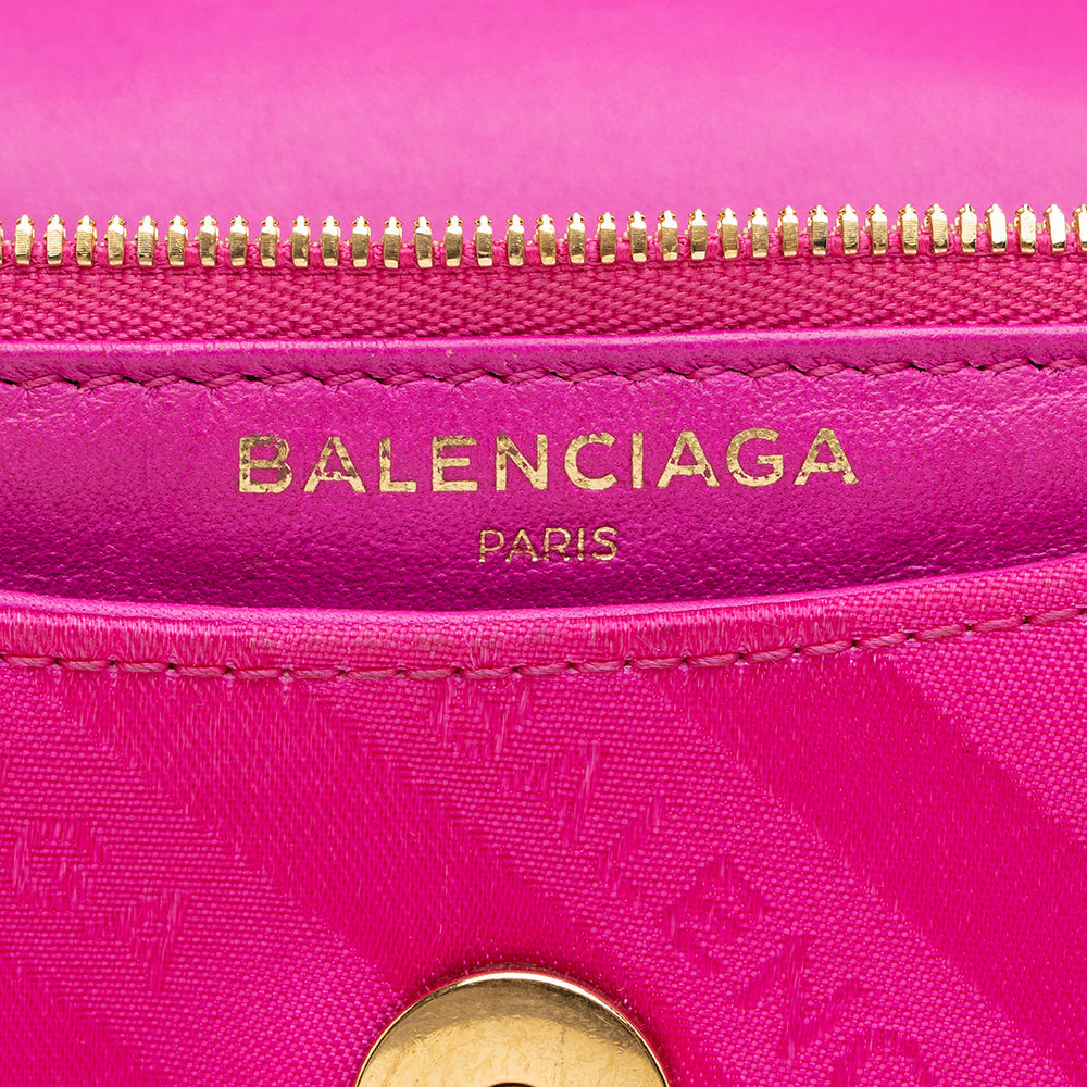 Luxury Balenciaga  Satin Jacquard BB S Round Shoulder Bag - FINAL SALE (SHF-17069)