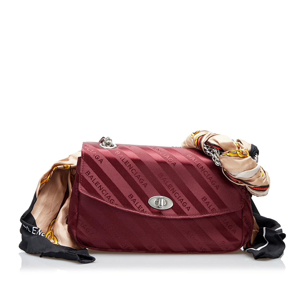 Luxury Balenciaga  Satin Lock Round S (SHG-37476)
