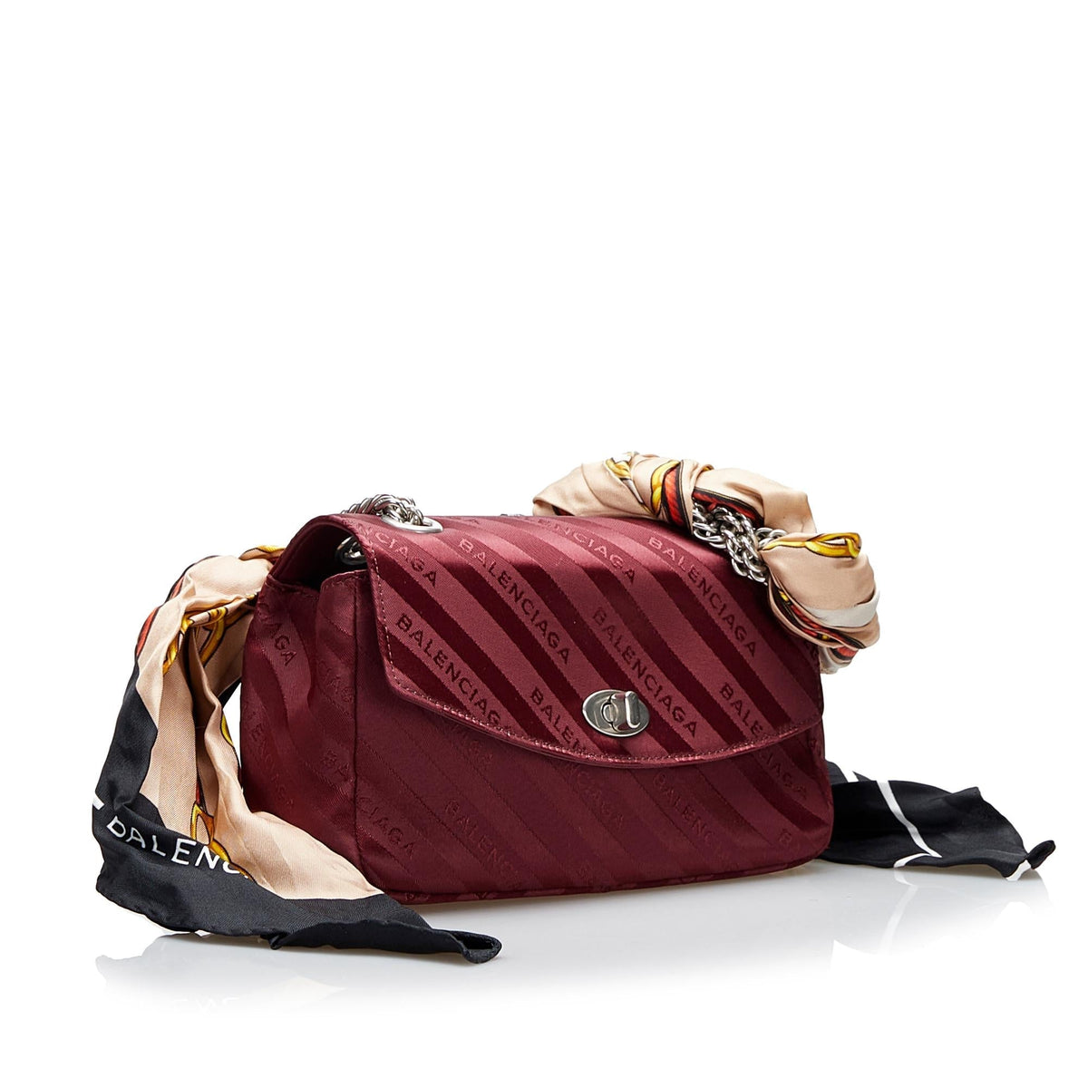 Luxury Balenciaga  Satin Lock Round S (SHG-37476)