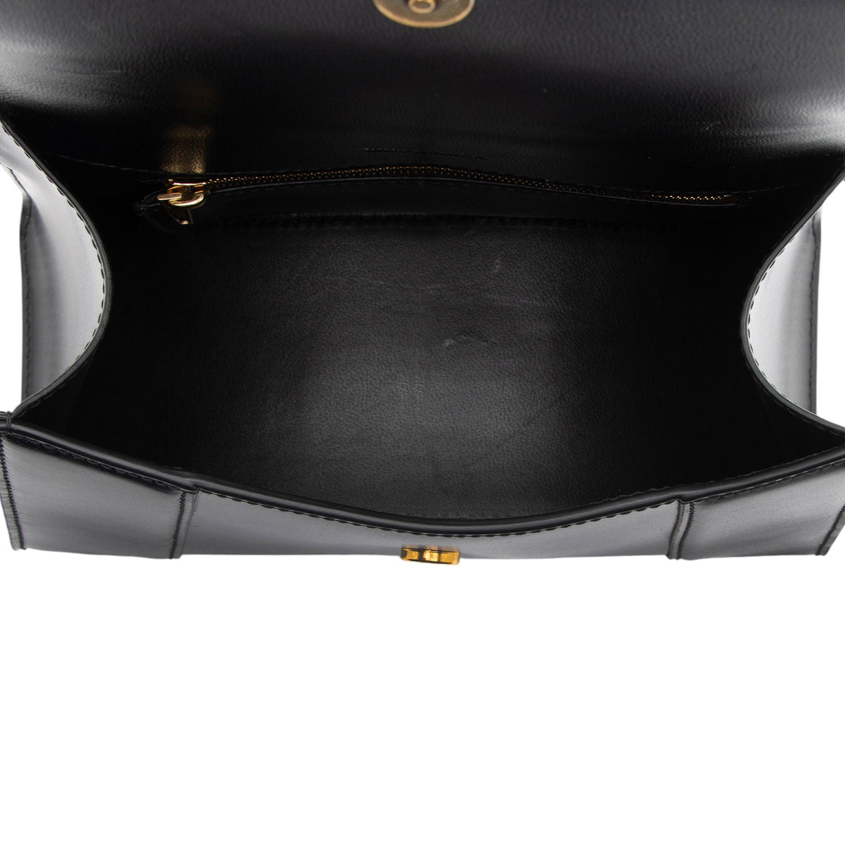 Luxury Balenciaga  Shiny Calfskin Hourglass Small Top Handle (SHF-9h44a6)