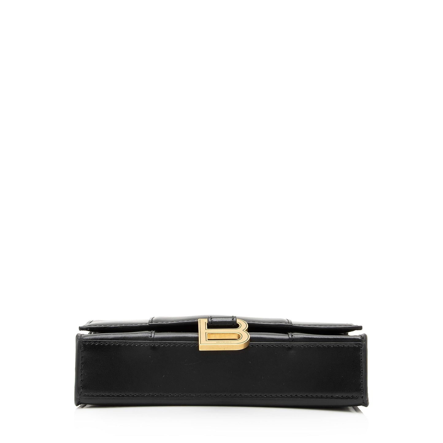 Luxury Balenciaga  Shiny Calfskin Hourglass Wallet on Chain Bag (SHF-23824)