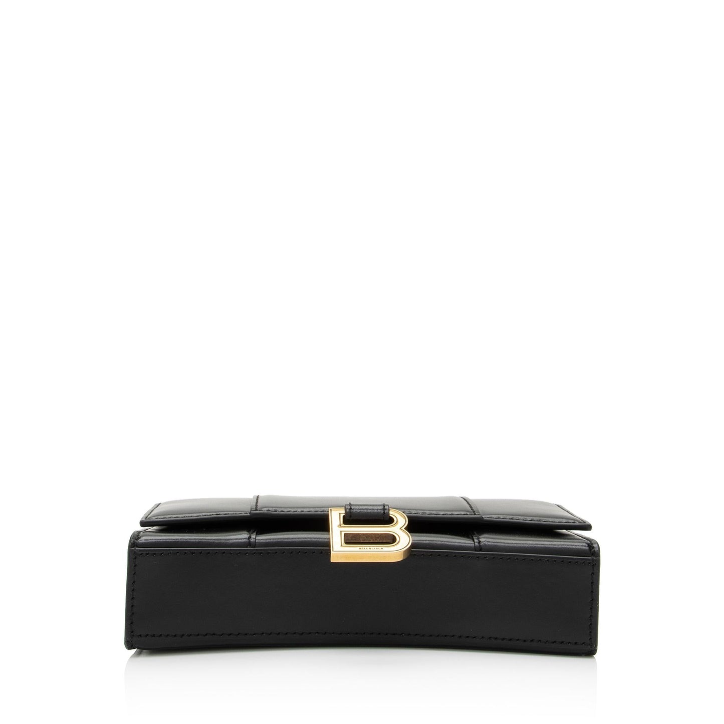 Luxury Balenciaga  Shiny Calfskin Hourglass Wallet on Chain Bag (SHF-RgTbFx)