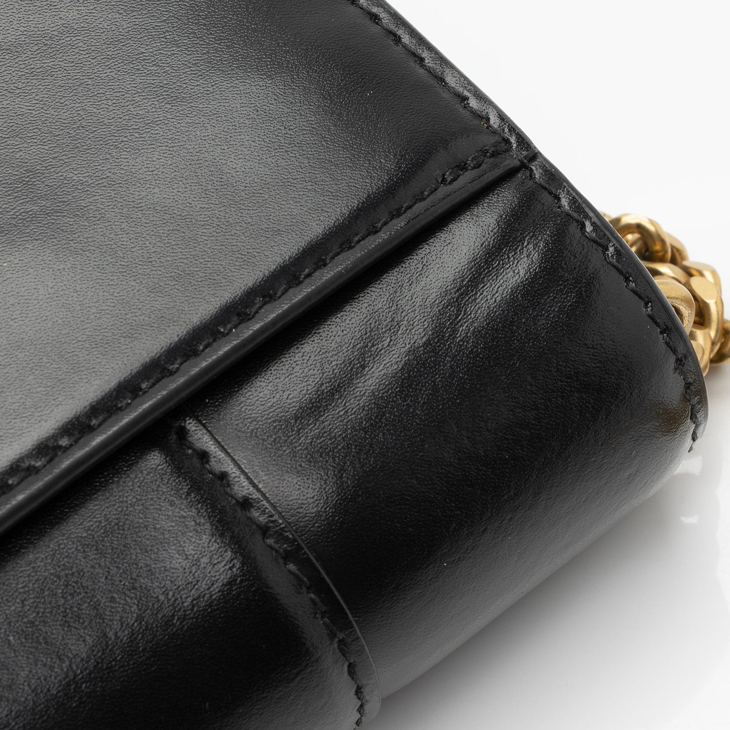 Luxury Balenciaga  Shiny Calfskin Hourglass Wallet on Chain Bag (SHF-RgTbFx)